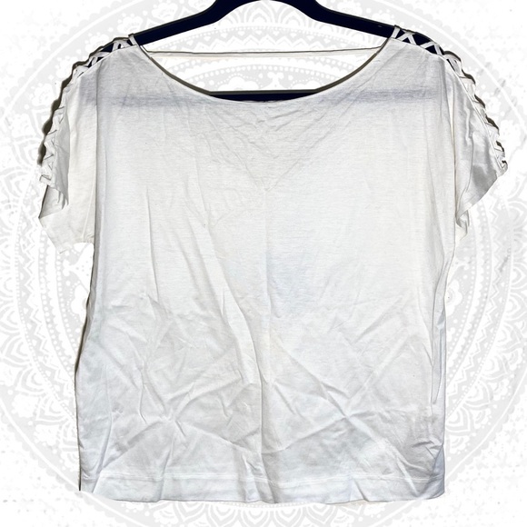 2/$20 NWT Massimo Dutti Laced Strappy Toga T-Shirt LightWeight Summer Tee - Picture 4 of 16